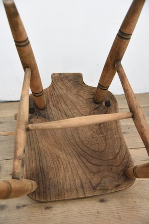 アンティーク　剥離　ウィンザーチェア　イギリス　フープバックチェア　２