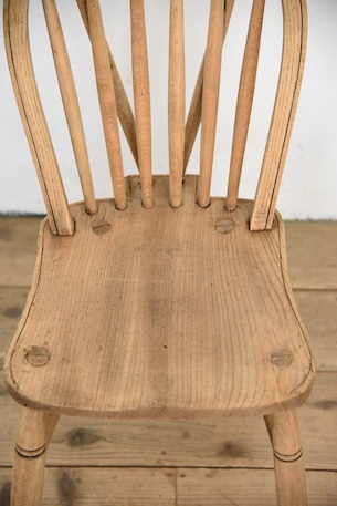 アンティーク　剥離　ウィンザーチェア　イギリス　フープバックチェア　４