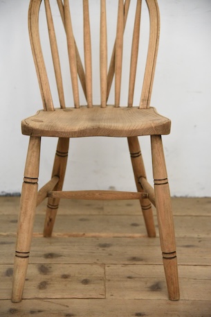 アンティーク　剥離　ウィンザーチェア　イギリス　フープバックチェア　４