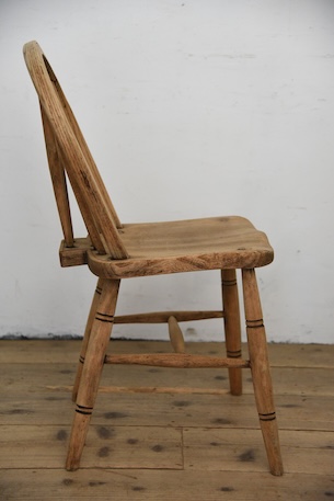 アンティーク　剥離　ウィンザーチェア　イギリス　フープバックチェア　４