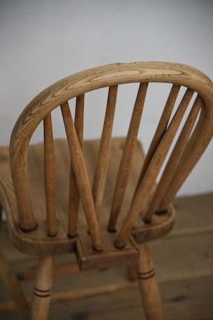 アンティーク　剥離　ウィンザーチェア　イギリス　フープバックチェア　４