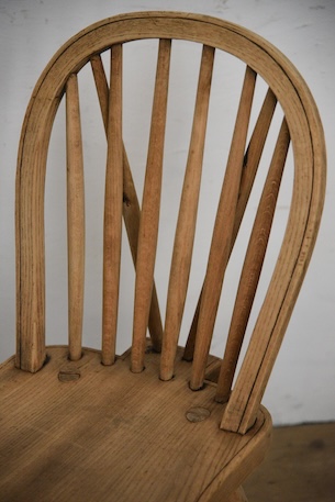 アンティーク　剥離　ウィンザーチェア　イギリス　フープバックチェア　４