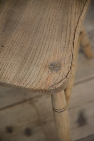 アンティーク　剥離　ウィンザーチェア　イギリス　フープバックチェア　４