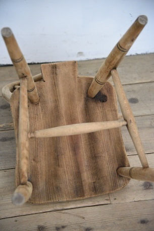 アンティーク　剥離　ウィンザーチェア　イギリス　フープバックチェア　４