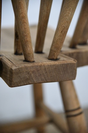 アンティーク　剥離　ウィンザーチェア　イギリス　フープバックチェア　４