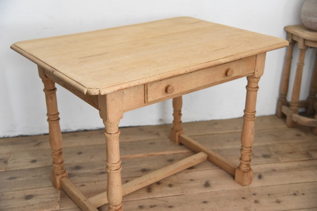 アンティーク　ドロワーテーブル　剥離　フレンチ　デスク