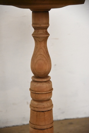 アンティーク　花台　剥離　フレンチ　サイドテーブル　ラウンド