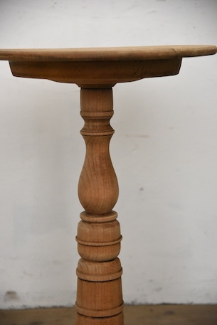 アンティーク　花台　剥離　フレンチ　サイドテーブル　ラウンド