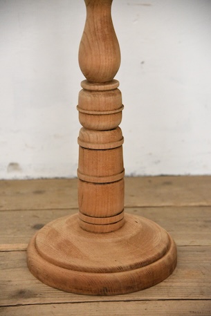 アンティーク　花台　剥離　フレンチ　サイドテーブル　ラウンド