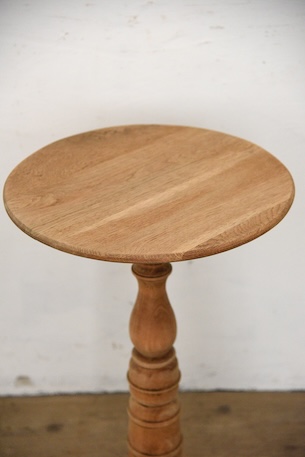 アンティーク　花台　剥離　フレンチ　サイドテーブル　ラウンド