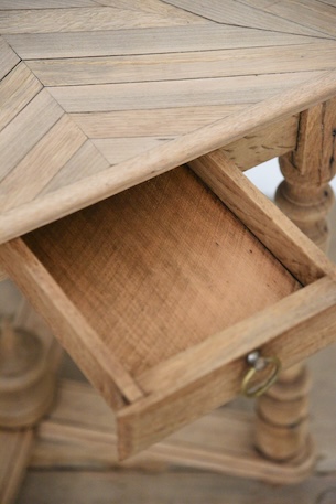 アンティーク　ドロワー　剥離　コーヒーテーブル　サイドテーブル　フレンチ