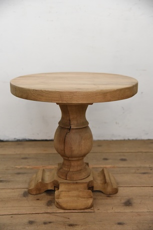 アンティーク　フレンチ　剥離　ラウンド　コーヒーテーブル　サイドテーブル