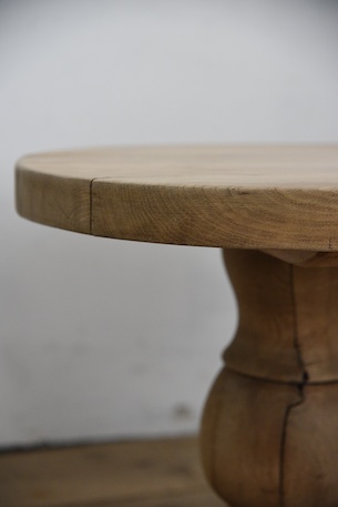 アンティーク　フレンチ　剥離　ラウンド　コーヒーテーブル　サイドテーブル