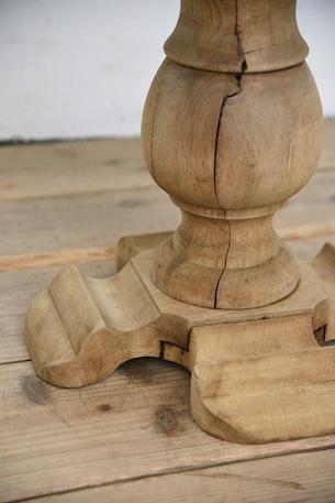 アンティーク　フレンチ　剥離　ラウンド　コーヒーテーブル　サイドテーブル