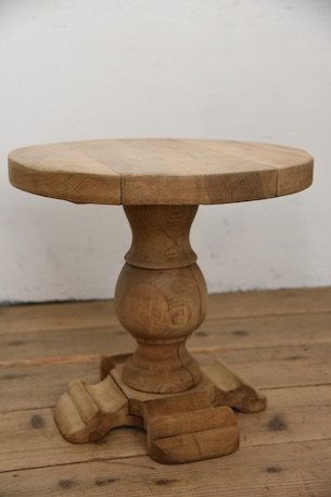 アンティーク　フレンチ　剥離　ラウンド　コーヒーテーブル　サイドテーブル