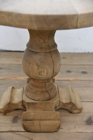 アンティーク　フレンチ　剥離　ラウンド　コーヒーテーブル　サイドテーブル