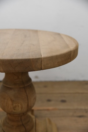 アンティーク　フレンチ　剥離　ラウンド　コーヒーテーブル　サイドテーブル