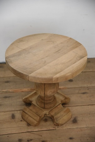 アンティーク　フレンチ　剥離　ラウンド　コーヒーテーブル　サイドテーブル