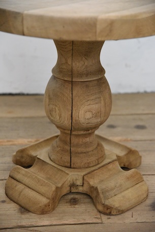 アンティーク　フレンチ　剥離　ラウンド　コーヒーテーブル　サイドテーブル