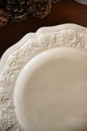 アンティーク　ポントシュー　皿　プレート　１８世紀
