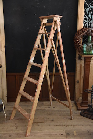 アンティーク　ラダー　木製