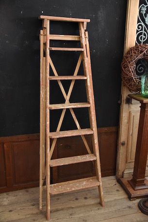 アンティーク　ラダー　木製
