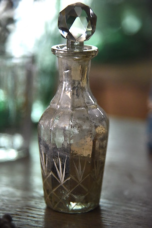 アンティーク　　フレグランスボトル　　香水瓶　　マーキュリーグラス　　フランス