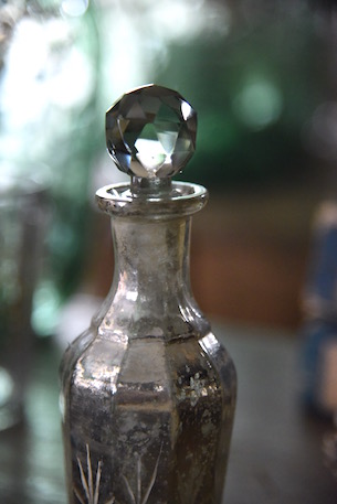 アンティーク　　フレグランスボトル　　香水瓶　　マーキュリーグラス　　フランス
