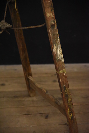 アンティーク　　ステップ　　木製　　ラダー　　フランス