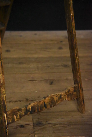 アンティーク　　ステップ　　木製　　ラダー　　フランス