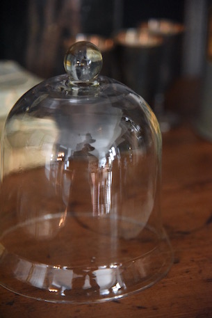 ベル型の小さなガラスドーム