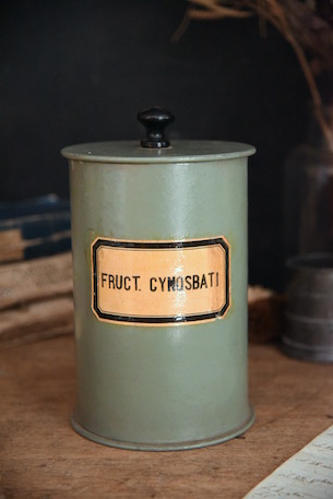 アンティーク　木製　薬品ボトル FRUCT.CYNOSBATI
