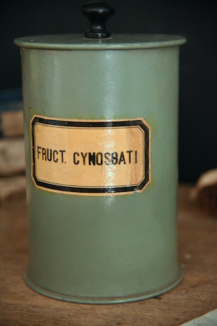 アンティーク　木製　薬品ボトル FRUCT.CYNOSBATI