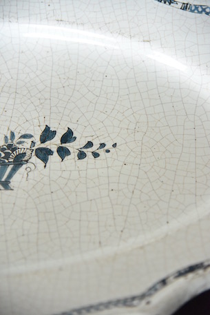 アンティーク　花柄プレート　陶器　キュノワール
