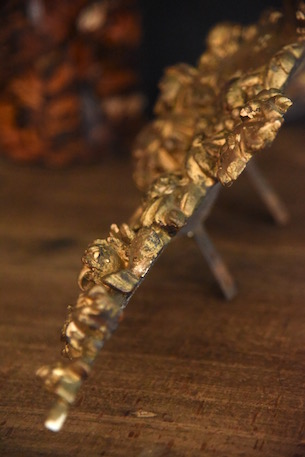 アンティーク　天使の金飾り　石膏
