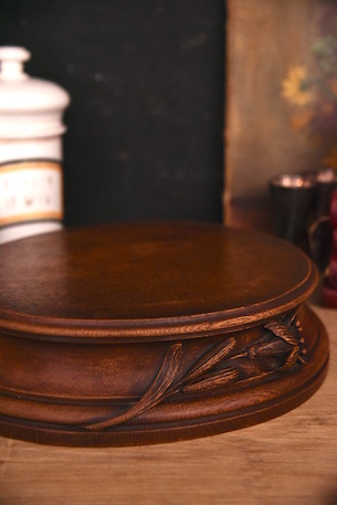 木製　丸型テーブル ダークブラウン　花台　ディスプレイ台　飾り台　スペイン 木製 丸型テーブル ダークブラウン 花台 ディスプレイ台 飾り台