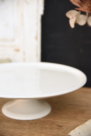 【超希少】フランス アンティーク サルグミンヌ 白釉 大きなケーキスタンド サルグミンヌのケーキスタンド