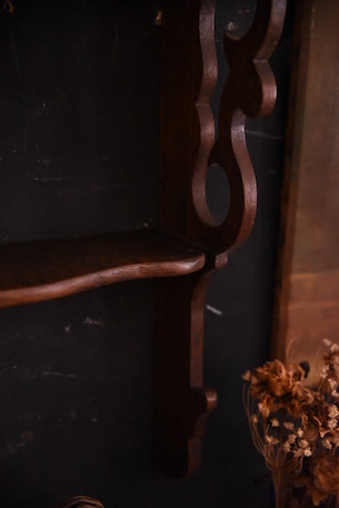 ウォールラック　木製　飾り棚　フランス　アンティーク