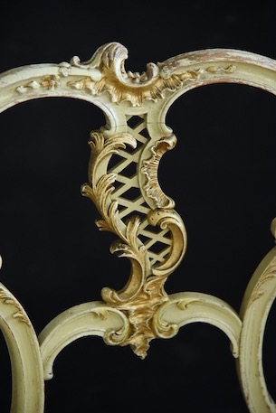 チェア　ペイント　ホワイト　フレンチ　アンティーク