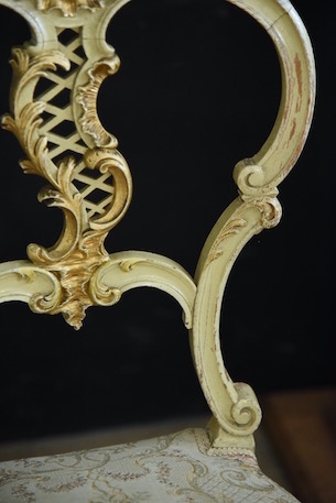 チェア　ペイント　ホワイト　フレンチ　アンティーク