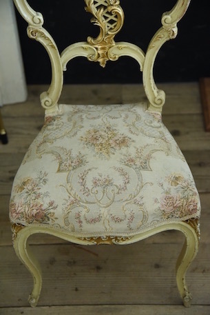 チェア　ペイント　ホワイト　フレンチ　アンティーク