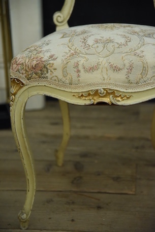 チェア　ペイント　ホワイト　フレンチ　アンティーク