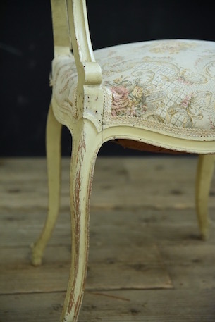 チェア　ペイント　ホワイト　フレンチ　アンティーク