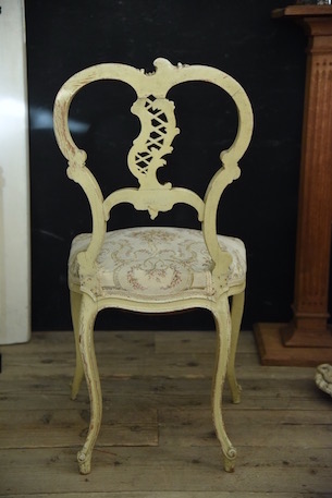 チェア　ペイント　ホワイト　フレンチ　アンティーク