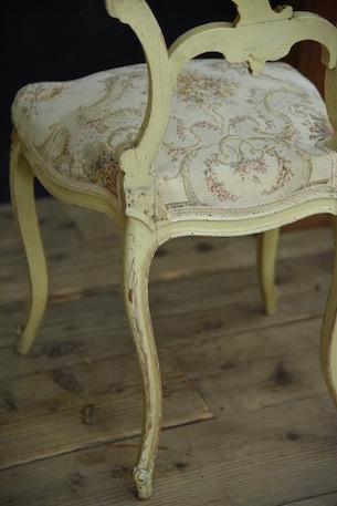 チェア　ペイント　ホワイト　フレンチ　アンティーク