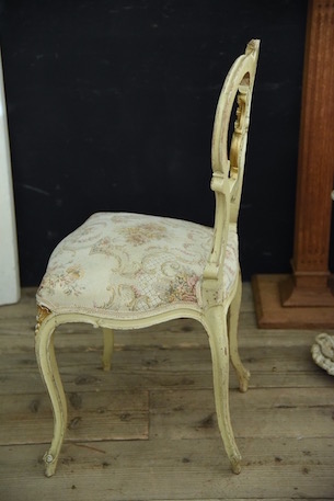 チェア　ペイント　ホワイト　フレンチ　アンティーク
