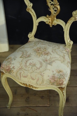 チェア　ペイント　ホワイト　フレンチ　アンティーク