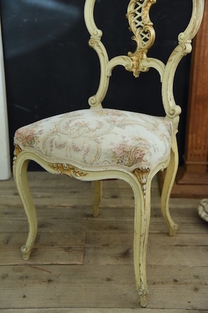 チェア　ペイント　ホワイト　フレンチ　アンティーク