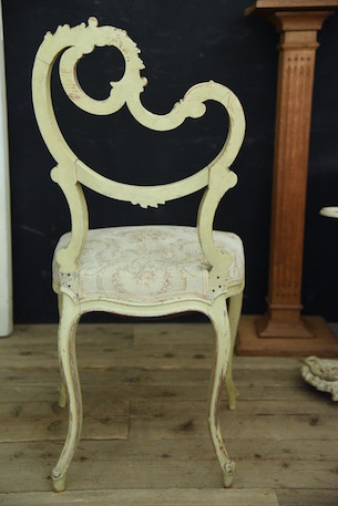 フレンチ　アンティーク　椅子　チェア　ペイント　ホワイト