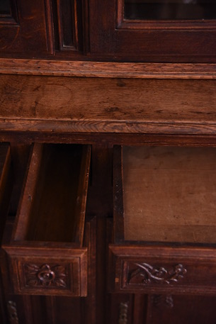 アンティーク　キャビネット　フレンチ　ディスプレイ　ガラス